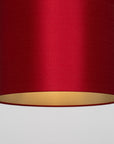 Chilli Red Satin Silk Gold Lining Lampshade