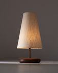 Natural Linen Cone Walnut Table