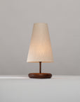 Natural Linen Cone Walnut Table