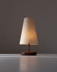 Natural Linen Cone Walnut Table