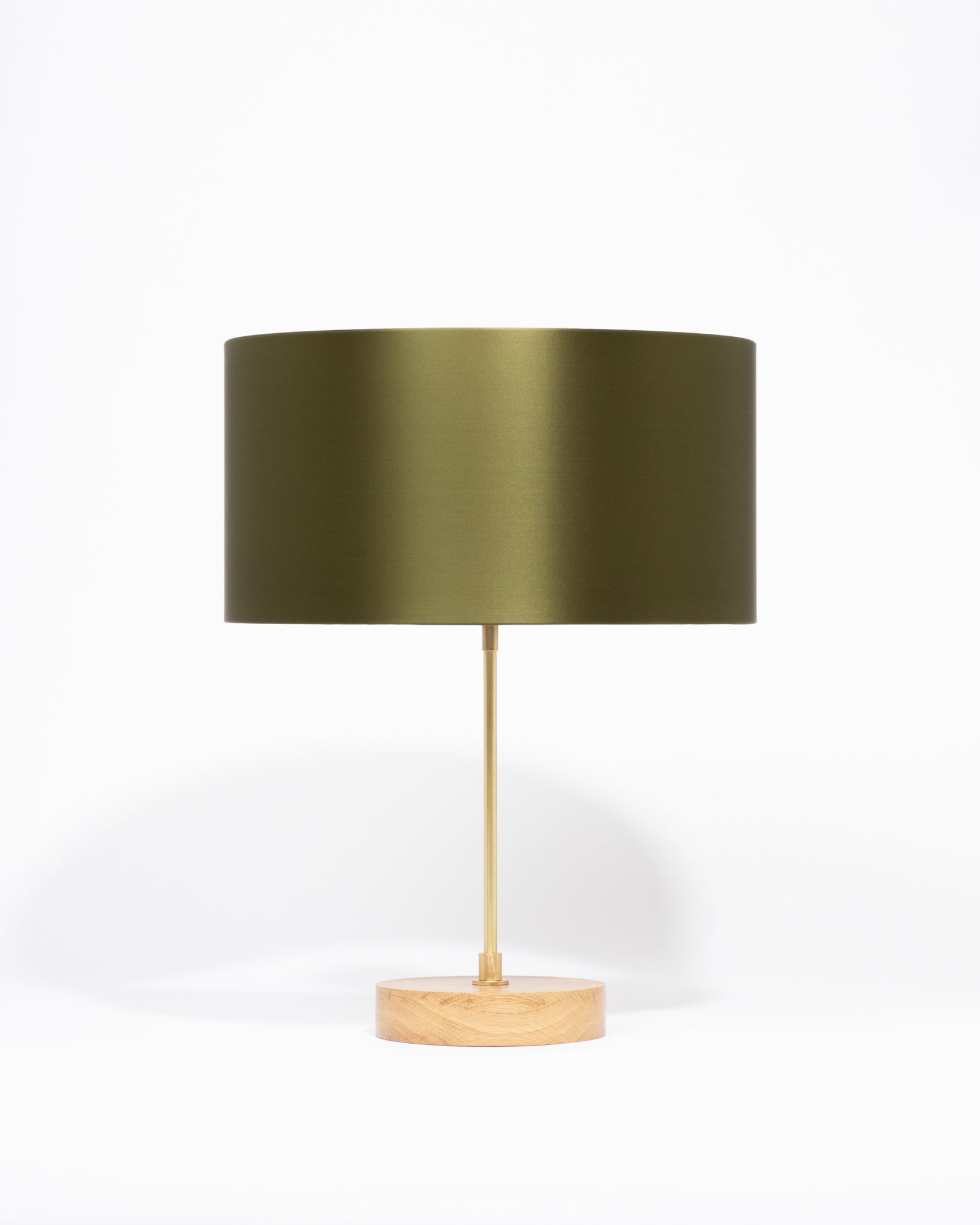 Avocado Satin Silk Gold Lining Lampshade