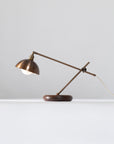 Bronze Dome Cantilever Walnut Table