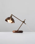 Bronze Dome Cantilever Walnut Table