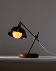 Bronze Dome Cantilever Walnut Table