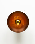 Dark Bronze Dome Gold Mirror Wall Light