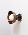 Dark Bronze Dome Sphere Wall Light
