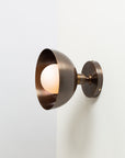 Dark Bronze Dome Sphere Wall Light