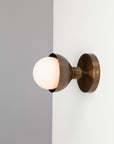 Dark Bronze Dome Sphere Wall Light