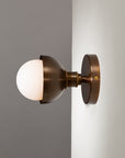 Dark Bronze Dome Sphere Wall Light