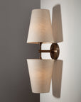 Double Natural Linen Cone Wall