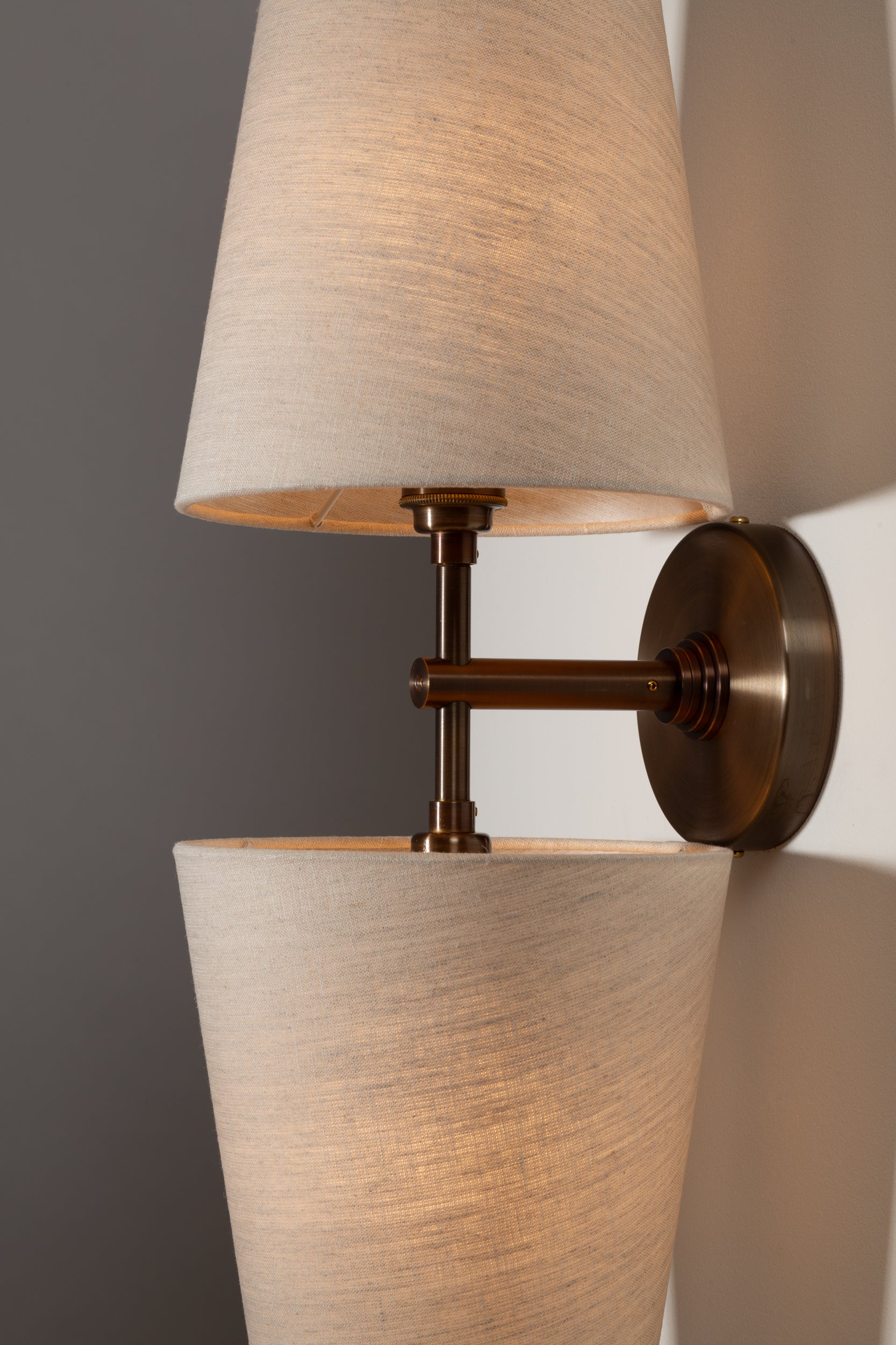 Double Natural Linen Cone Wall