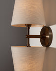 Double Natural Linen Cone Wall