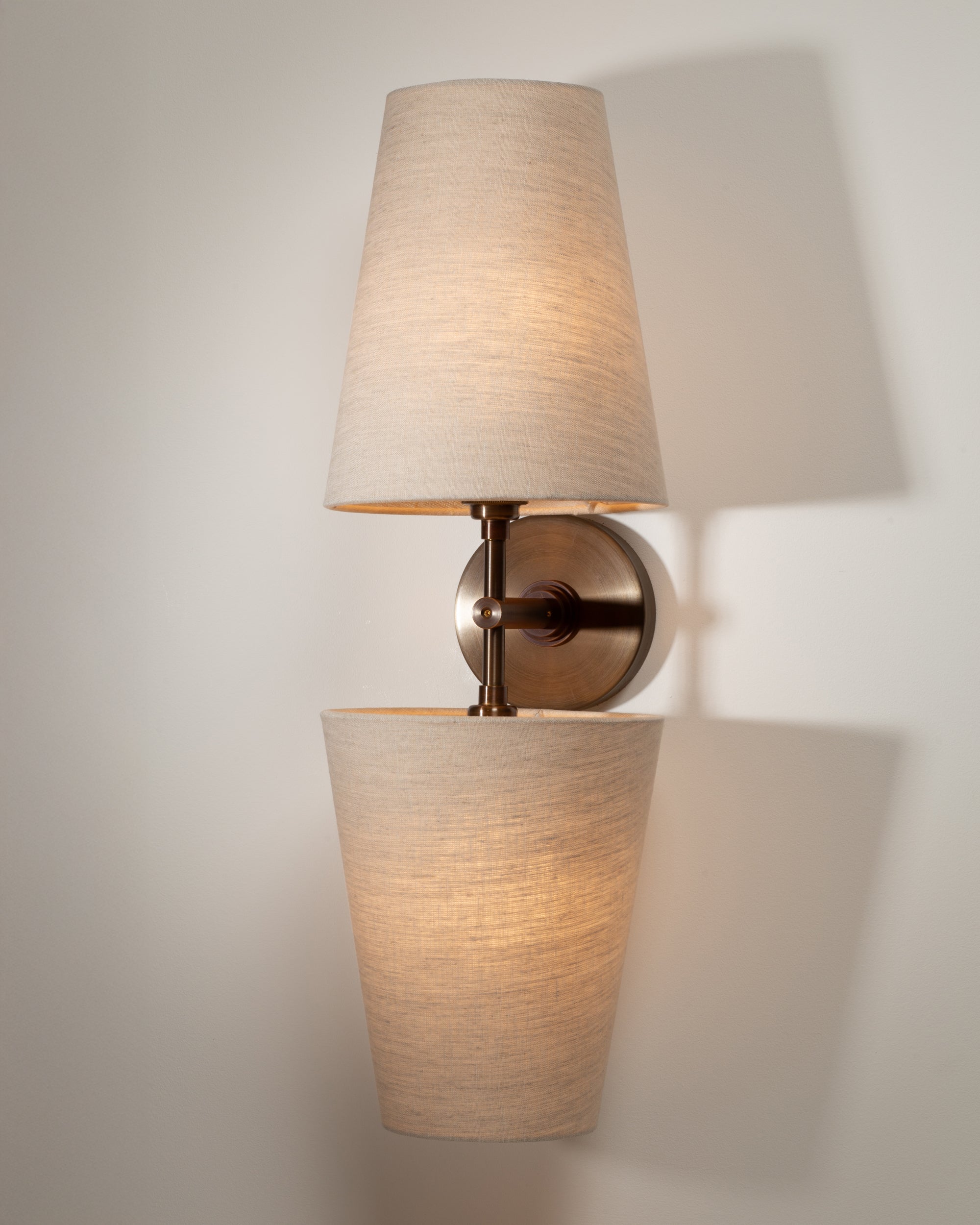 Double Natural Linen Cone Wall