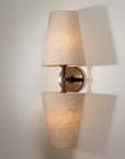 Double Natural Linen Cone Wall