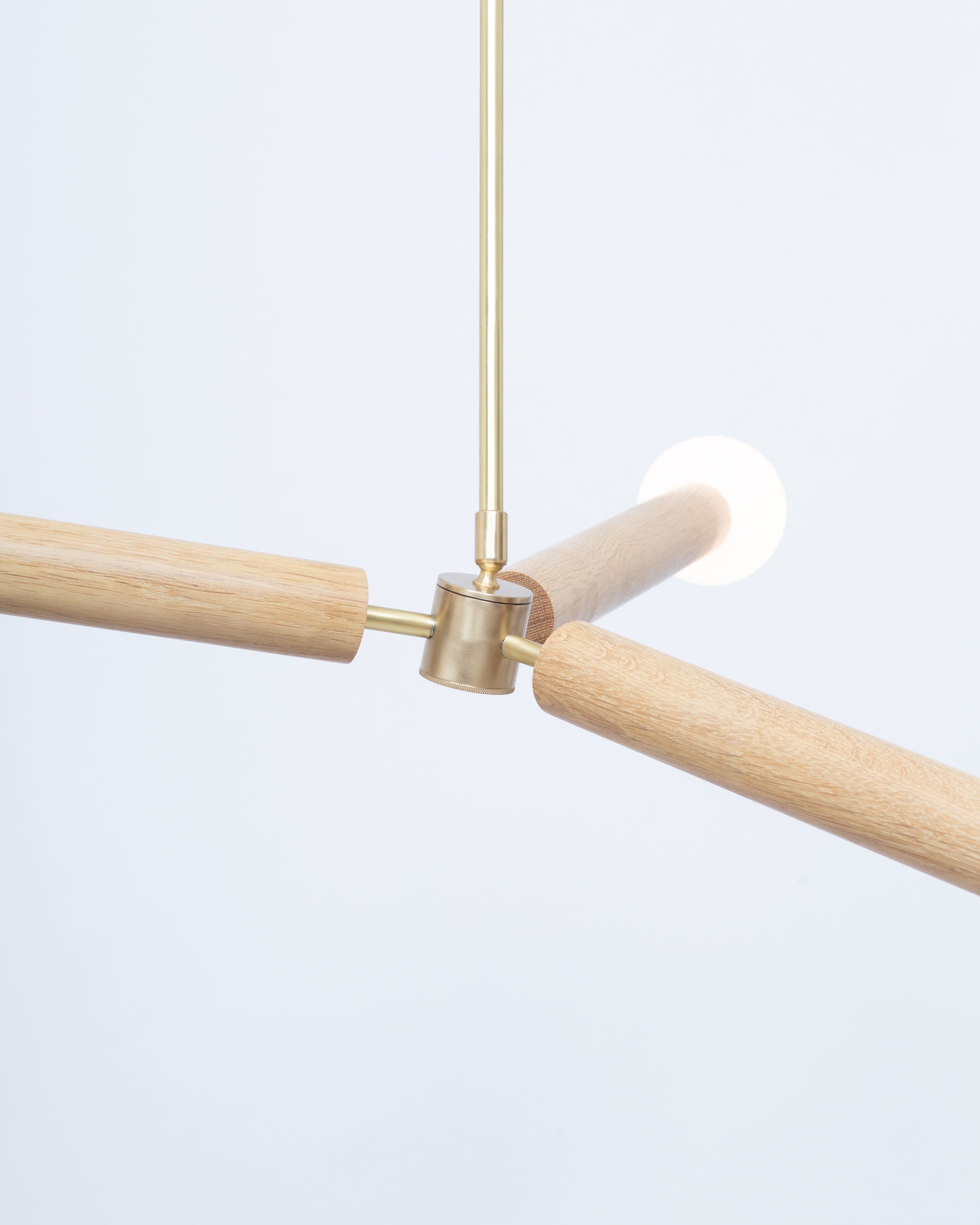 English Oak Tilt Dim to Warm Sphere Pendant