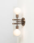 Fluted Double Sphere Wall Light