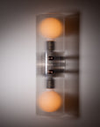 Fluted Double Sphere Wall Light