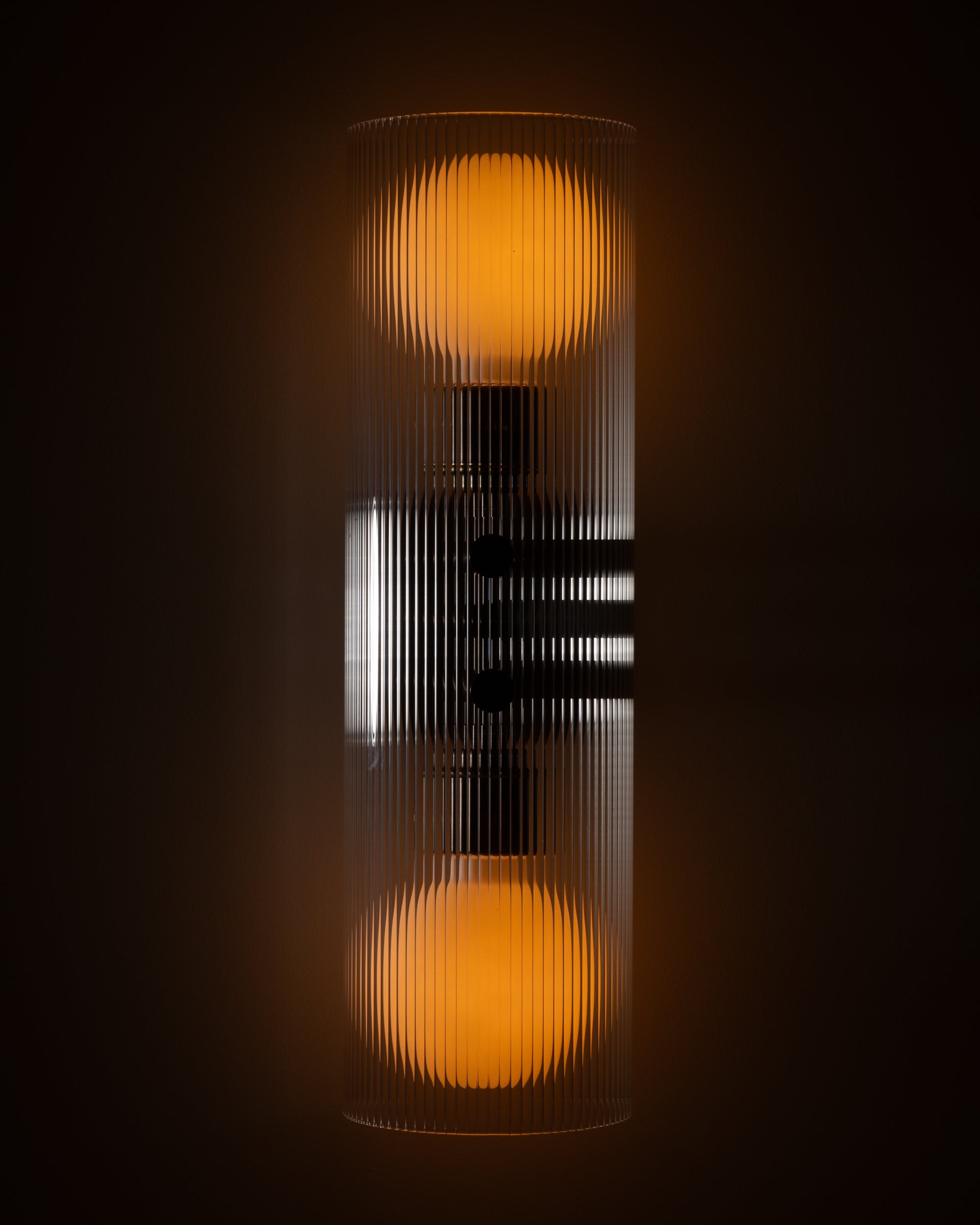 Fluted Double Sphere Wall Light