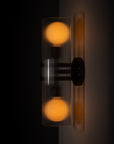 Fluted Double Sphere Wall Light