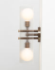 Fluted Double Sphere Wall Light