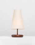 Natural Linen Cone Walnut Table