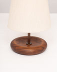 Natural Linen Cone Walnut Table
