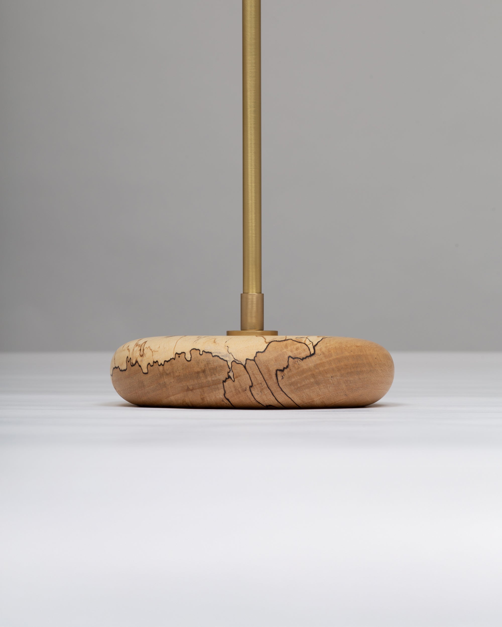 Pebble Smoked Oak Disc Sphere Table Lamp