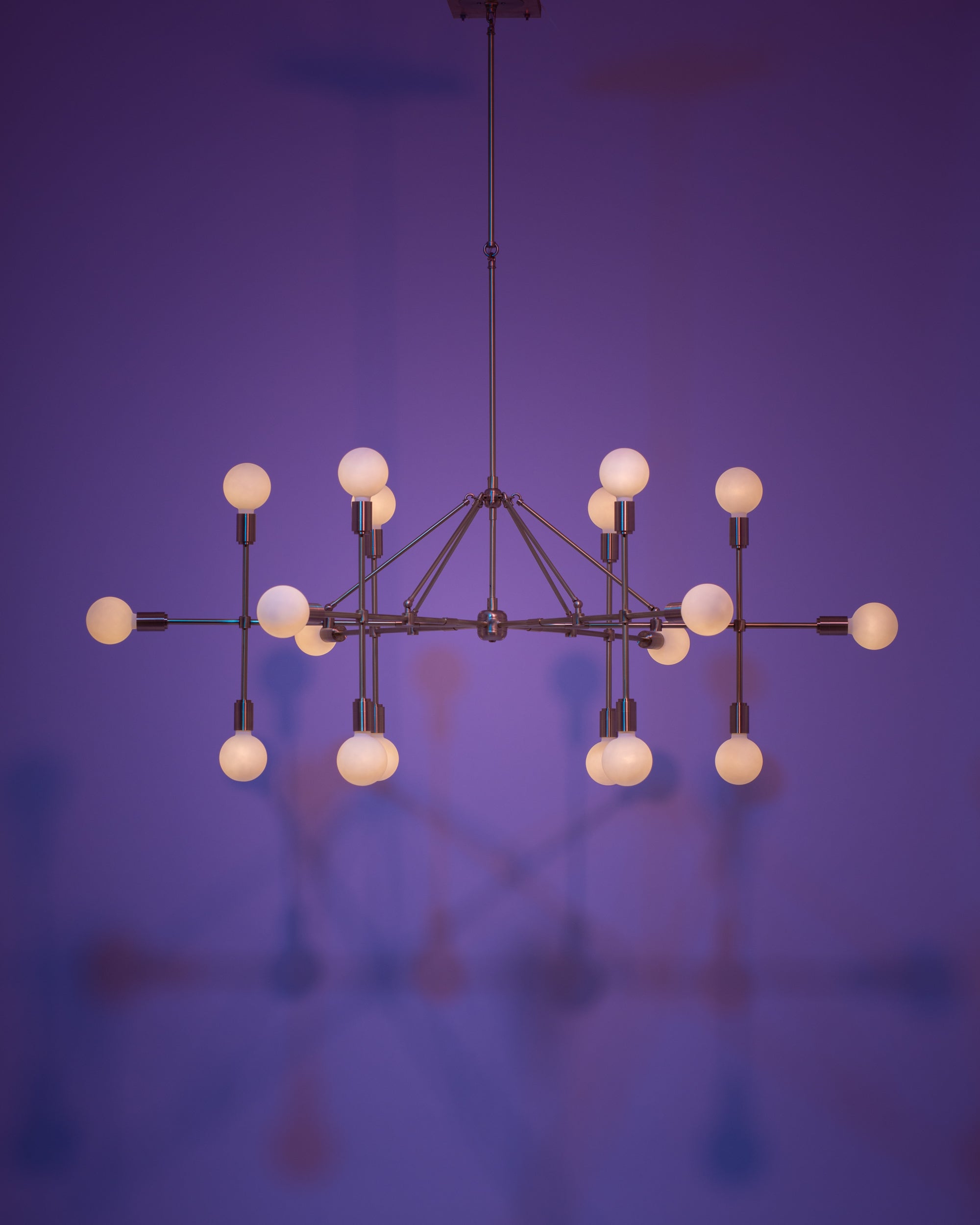 Six Arm Eighteen Sphere Lobby Chandelier