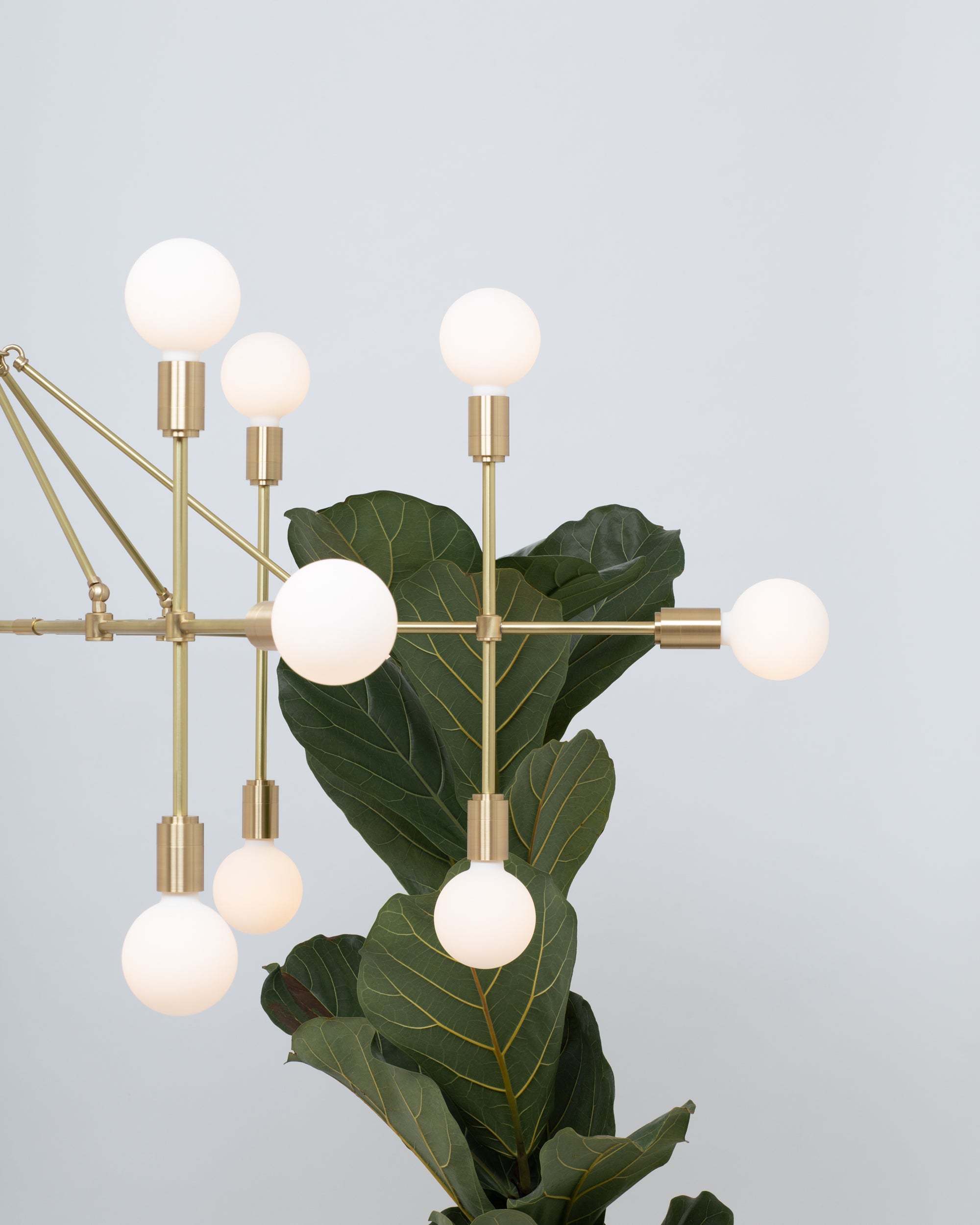 Six Arm Eighteen Sphere Lobby Chandelier