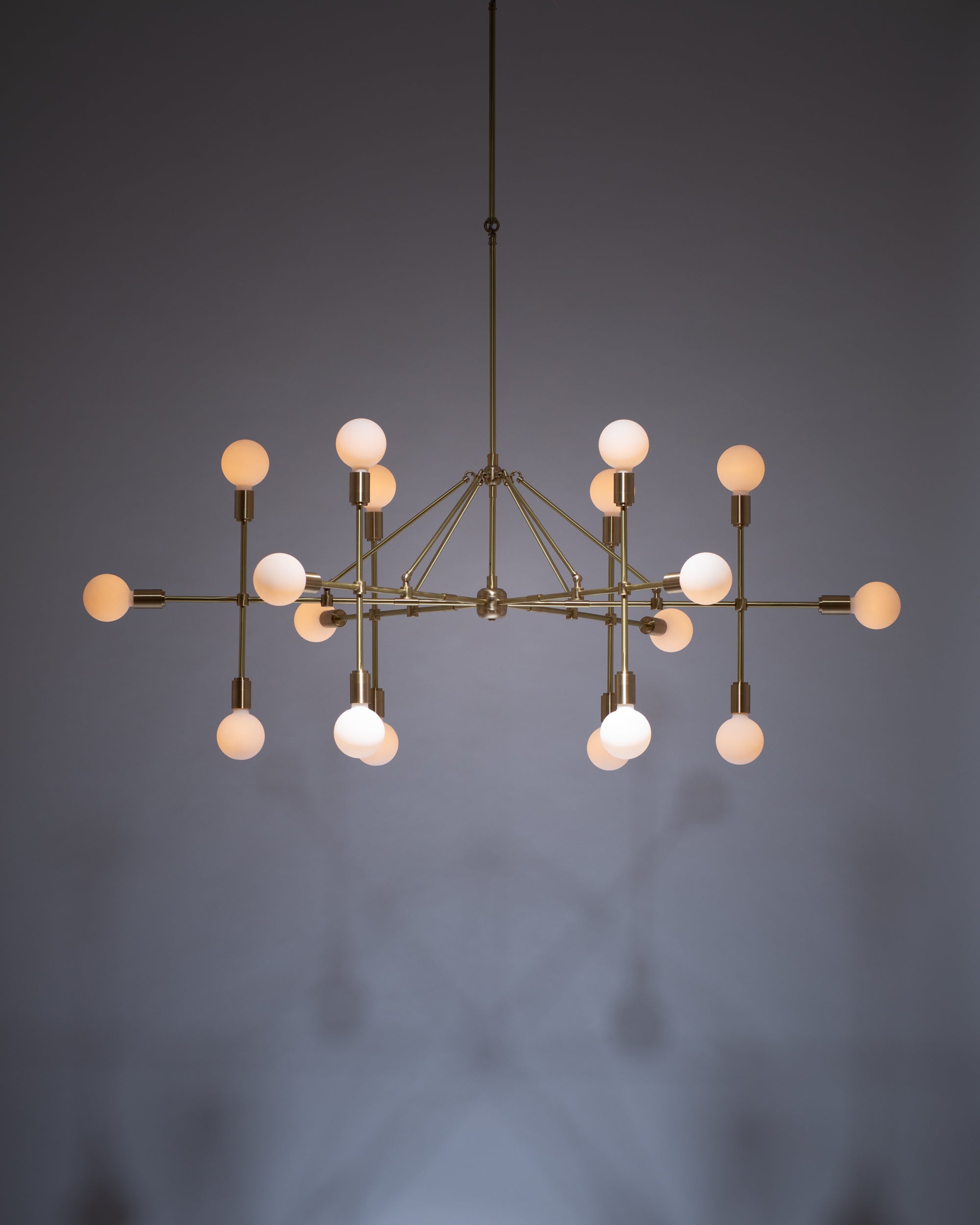 Six Arm Eighteen Sphere Lobby Chandelier