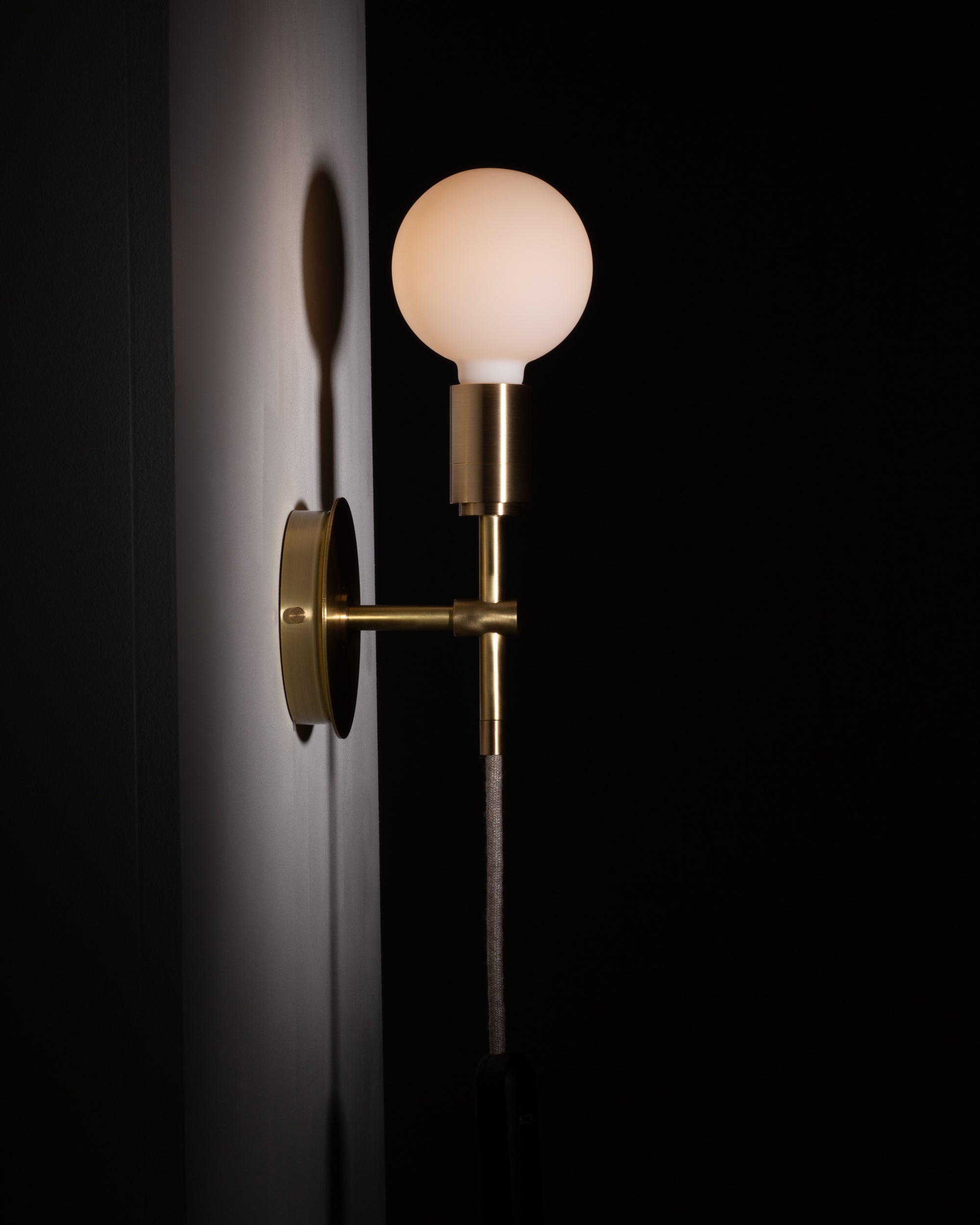 Sphere Stem Wall Mount Sconce Integrated Dimmer
