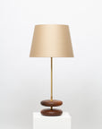 Walnut Pebbles Linen Table Lamp