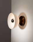 White Dome Silver Mirror Wall Light