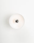 White Dome Silver Mirror Wall Light