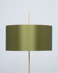 AVOCADO SATIN SILK OAK FLOOR LAMP