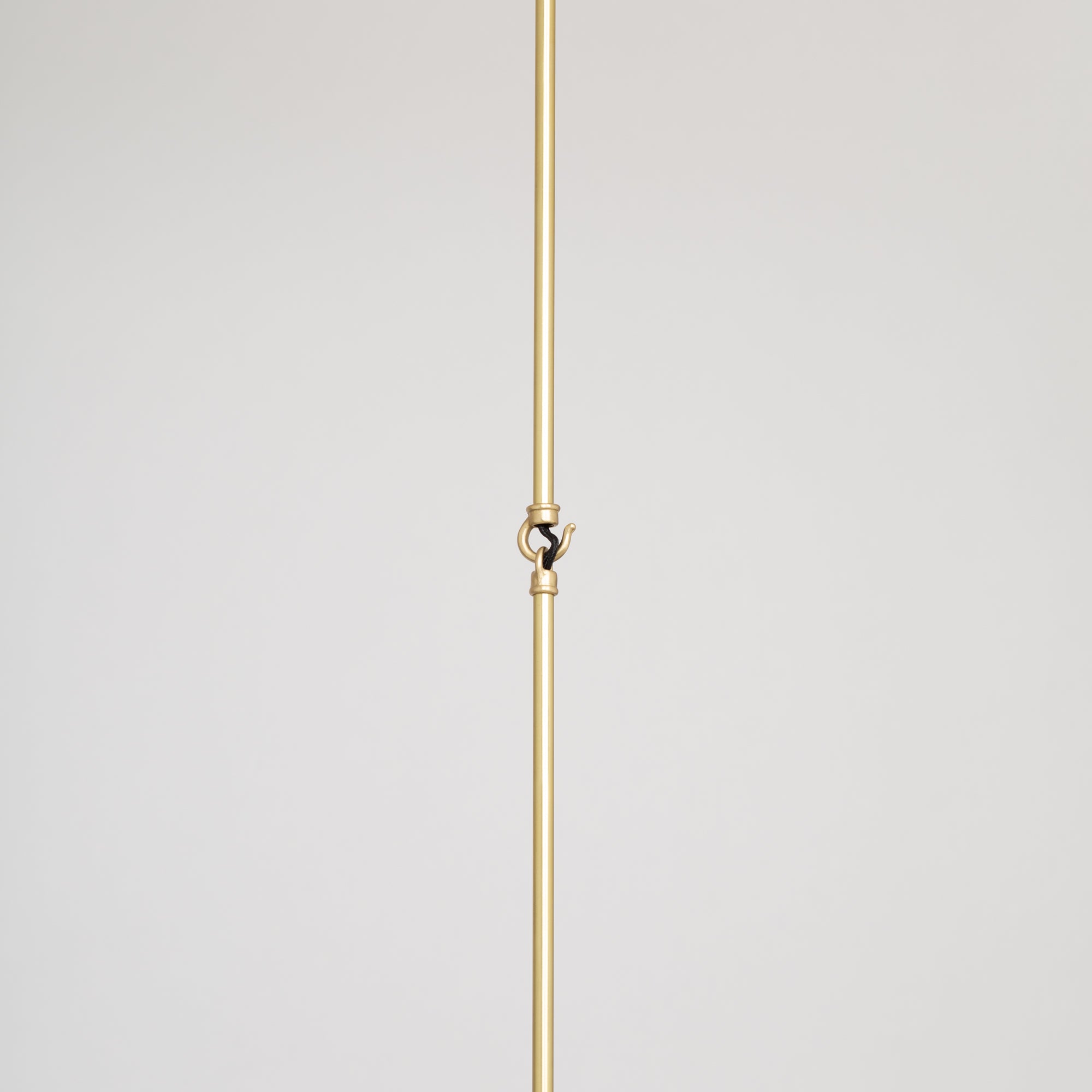 Pentamerous Matte Glass Sphere Satin Brass Pendant